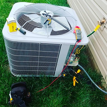 Air Conditioner in process of being repaired